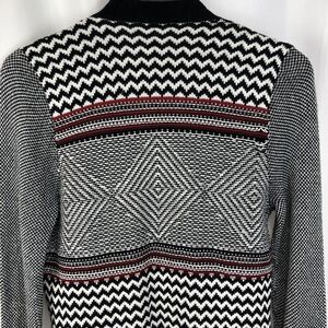 Vanity Womens Medium Open Front Long Sleeve Holyday Cardigan Sweater Fringe M